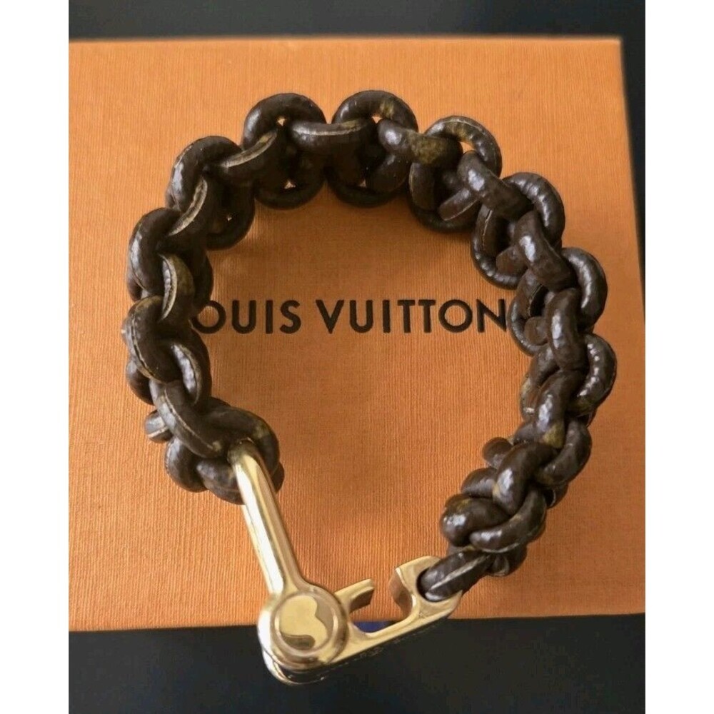 Louis Vuitton Authentic Monogram Outdoor Braided Bracelet Unisex Rare! - Picture 2 of 7
